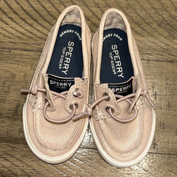 Toddler size 7 rose gold Sperry shoes - Picture 2 of 8